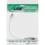 InLine Patchkabel, S/FTP (PiMf), Cat.8.1, 2000MHz, halogenfrei, weiß, 0,25m