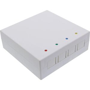 InLine FTTH Leerbox für bis zu 4x LC Duplex / 4x SC Simplex, Aufputz 80mm weiß