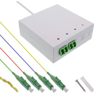 InLine FTTH Verlängerungsbox vorkonfektioniert 4x LC/APC 9/125µm 15m