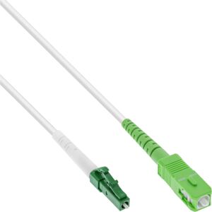 InLine LWL Simplex Kabel, FTTH, LC/APC 8° zu SC/APC 8°, 9/125µm, OS2, 5m