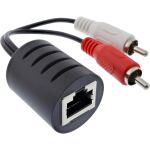 InLine Audio über RJ45 passiv, 2x Cinch Stecker / RJ45 Buchse, max. 50m