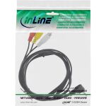 InLine Audio/Video Kabel, 3,5mm 4pol Stecker auf 3x Cinch Stecker