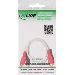 InLine Cinch Kabel, 2x Cinch, Stecker / Stecker, weiß / gold, 0,5m
