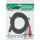 InLine Cinch/Klinke Kabel, 2x Cinch Buchse an 3,5mm Klinke Stecker, 2m