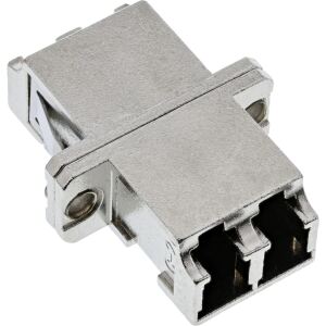 InLine LWL Metall-Kupplung, Duplex LC/LC, singlemode, Keramik-Hülse, zum Einbau