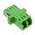 InLine LWL Kupplung, Duplex LC/LC, singlemode, grün, Keramik-Hülse, zum Einbau