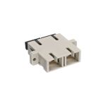 InLine LWL Kupplung, Duplex SC/SC, multimode, beige, Keramik-Hülse, zum Einbau