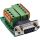 InLine Terminalblock D-Sub 9 Buchse, Federklemme, Schraubsicherung