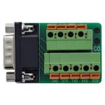 InLine Terminalblock D-Sub 9 Stecker, Federklemme, Schraubsicherung