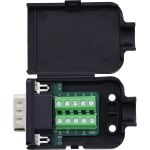 InLine D-Sub 9 Breakout-Terminalblock, Stecker, Schraubklemme, Rändelschraube