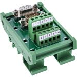 InLine D-Sub 9 Terminalblock, Buchse/Stecker, Schraubklemme, Hutschiene
