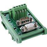 InLine D-Sub 9 Terminalblock, Buchse/Stecker, Schraubklemme, Hutschiene