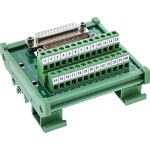 InLine D-Sub 25 Terminalblock, Stecker/Buchse, Schraubklemme, für Hutschiene