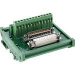 InLine D-Sub 25 Terminalblock, Stecker/Buchse, Schraubklemme, für Hutschiene