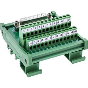 InLine D-Sub 25 Terminalblock, Buchse, Schraubklemme, für Hutschiene
