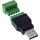InLine USB-A Stecker auf Terminalblock, 5pol, ohne Kabel