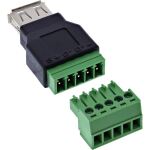 InLine USB-A Buchse auf Terminalblock, 5pol, ohne Kabel