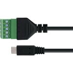 InLine Micro USB Stecker an Terminalblock, 5pol, mit Kabel