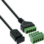 InLine Micro-USB Buchse an Terminalblock, 5pol, mit Kabel