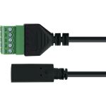 InLine USB-C Buchse an Terminalblock, 5pol, mit Kabel