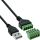 InLine USB-A Stecker an Terminalblock, 5pol, mit Kabel