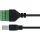 InLine USB-B Stecker an Terminalblock, 5pol, mit Kabel