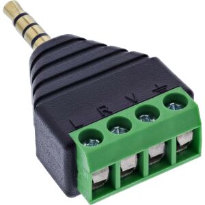 InLine Adapter 3,5 mm Klinke 4pol Stereo/Mikro auf Terminalblock, schwarz