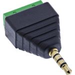 InLine Adapter 3,5 mm Klinke 4pol Stereo/Mikro auf Terminalblock, schwarz