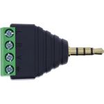 InLine Adapter 3,5 mm Klinke 4pol Stereo/Mikro auf Terminalblock, schwarz