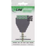 InLine Adapter 3,5 mm Klinke 4pol Stereo/Mikro auf Terminalblock, schwarz