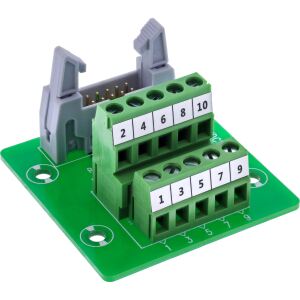 InLine IDC 10 Buchse an Terminalblock, 5pol, auf Platine