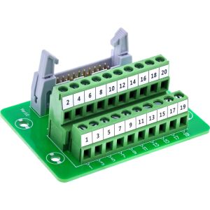 InLine IDC 20 Buchse an Terminalblock, 10pol, auf Platine