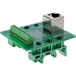 InLine Terminalblock, RJ45 Buchse, nach oben, für Hutschiene