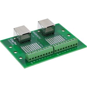 InLine Terminalblock, 2x RJ45 Buchse, gerade, für Hutschiene