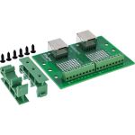 InLine Terminalblock, 2x RJ45 Buchse, gerade, für Hutschiene
