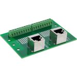 InLine Terminalblock, 2x RJ45 Buchse, nach oben, für Hutschiene