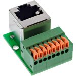 InLine RJ45 Buchse an Push-In-Klemme, 8pol, Cat.5e, gewinkelt