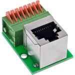 InLine RJ45 Buchse an Push-In-Klemme, 8pol, Cat.5e, gewinkelt