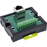 InLine RJ45 Breakout-Buchse an 9pol Schraubklemme, Hutschiene, geschirmt