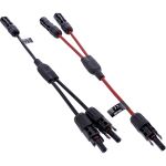 InLine Solarkabel 2-fach Verteiler-Set schwarz/rot 0,36m