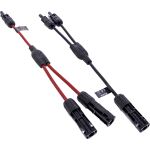 InLine Solarkabel 2-fach Verteiler-Set schwarz/rot 0,36m