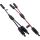 InLine Solarkabel 2-fach Verteiler-Set schwarz/rot 0,36m