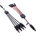 InLine Solarkabel 4-fach Verteiler-Set schwarz/rot 0,42m
