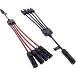 InLine Solarkabel 4-fach Verteiler-Set schwarz/rot 0,42m