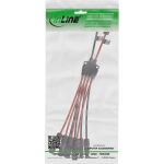 InLine Solarkabel 4-fach Verteiler-Set schwarz/rot 0,42m
