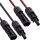 InLine Solarkabel Verlängerungs-Set inkl. Solarstecker 4mm² schwarz/rot 0,3m