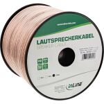 InLine Lautsprecherkabel, 2x 2,5mm², CCA, transparent, 10m