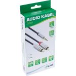 InLine Slim Audio Kabel 3,5mm Klinke auf 2x Cinch, 2m