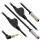 InLine Slim Audio Y-Kabel Klinke 3,5mm ST an 2x BU, mit Lautstärkeregler, 0,25m