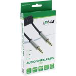 InLine Slim Audio Spiralkabel Klinke 3,5mm ST/ST, 4pol, Stereo, 2m